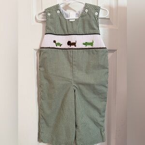 New Gingham Smocked Longalls
